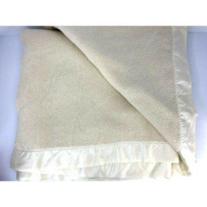 Vintage Biddeford Mills Satin Trim Blanket King